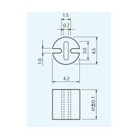 マックエイト LED用スペーサー 1mm(100個入) LM-1 1袋(100個) 63-3145-48（直送品）