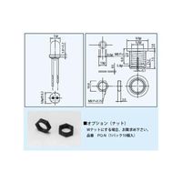 マックエイト パネル用 LED取付ブラケット(Φ5用) 白(10個入) PQ-5-7シロ 1袋(10個) 63-3122-30（直送品）