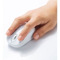 サンワサプライ ワイヤレスブルーLEDマウス 左右対称 3ボタン ホワイト MA-WBL41W 1個（直送品）