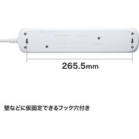 サンワサプライ 省エネタップ 3P 6個口 3m ホコリ防止シャッター 個別、一括スイッチ付き TAP-S10N-3 1個