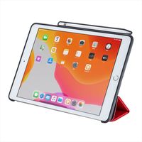 サンワサプライ iPad 10.2インチ Apple Pencil収納ポケット付きケース レッド PDA-IPAD1614R（直送品）