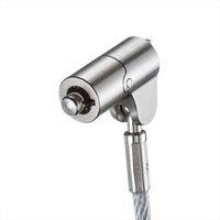 サンワサプライ nanoスロット対応セキュリティワイヤー・シリンダ錠 Nano Saver対応 SLE-38S 1個（直送品）