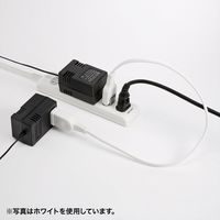 サンワサプライ 電源延長コード スイングプラグ 2P ブラック 0.5m TAP-EX21005BK 1個