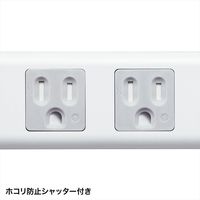 延長コード 電源タップ 5m 3P（ピン） 6個口 スイッチ ホワイト TAP-SH3650MGSW サンワサプライ 1個（直送品）