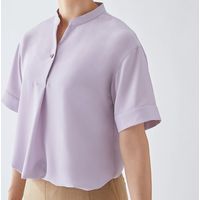 カーシーカシマ スキッパーブラウス ラベンダー 13号 ESB780-7_13 1着