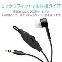 エレコム TV用ヘッドホン（スタンダード）カナルタイプ EHP-TV11CM3BK 1個