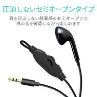 エレコム TV用ヘッドホン（スタンダード）セミオープンタイプ EHP-TV11IM3BK 1個（直送品）