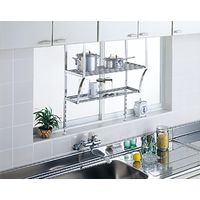 田窪工業所 水切棚 水切りネット付パイプ棚 ネジ止めタイプ 幅600×奥行250×高さ450mm DN2-60 1台（直送品）