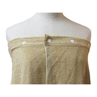 フィフティ・ヴィジョナリー　ボタン付きラップガウン　キャメル　TR-003-CAM-V　（直送品）