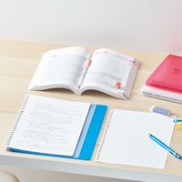 リヒトラブ AQUA DROPs コンパクトバインダー B5S 26穴 乳白 N-5023-1 1冊