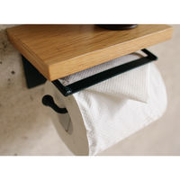 【アウトレット】【軒先渡し】【アウトレット】ヤマソロ TAO トイレットペーパーホルダー 1連 スチールグリーン×木部ナチュラル 1個（直送品）