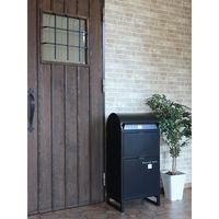 【軒先渡し】ヤマソロ Neville ネビル スタンドポスト 宅配ボックス ブラック 幅450mm 1台（直送品）