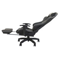 【軒先渡し】ヤマソロMonza　オフィスチェア レーシングバケットシート オットマン クッション付 グレー 1脚（直送品）