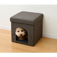 YAMAZEN ペットハウス＆スツール PSS-38（BR）（直送品）
