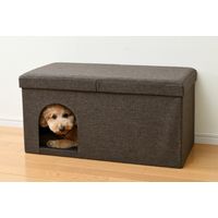 YAMAZEN ペットハウス＆スツール PSS-76（BR）（直送品）