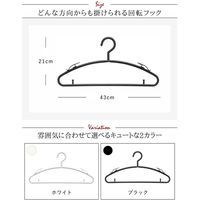 シンコハンガー 衣類ハンガー F-Fit カットソーハンガー2本組 ホワイト 9830 1セット(2本組×10)（直送品）