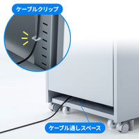 サンワサプライ 高耐荷重プリンタスタンド/台/ラック 幅600×奥行620×高さ600mm ライトグレー LPS-115 1個（直送品）