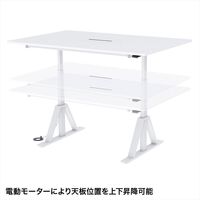 サンワサプライ 電動昇降ミーティングデスク ハイ 幅1800×奥行1200×高さ623～1273mm ホワイト ERD-MTGN180120W 1台（直送品）
