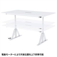 サンワサプライ 電動昇降ミーティングデスク ハイ 幅2100×奥行1200×高さ623～1273mm ホワイト ERD-MTGN210120W 1台（直送品）