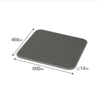 カーボーイ 足腰マット ラウンドコーナータイプ 450×500×12mm グレー AM-455012GY 1枚