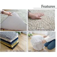 スミノエ FIT SIZE RUG ミランジュ ラグ 防ダニ 900×1300mm ブルー 4549781207230 1枚（直送品）