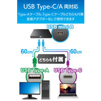 ロジテック DVDドライブ/USB2.0/薄型/Type-Cケーブル付/ブラック LDR-PMK8U2CLBK 1個 7