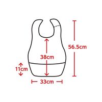ケアファッション ポケット付食事用ミニエプロン B柄 丈56.5cm 38957-11 1枚 61-7384-44（直送品）