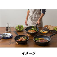 アイリスオーヤマ IH対応 グリーンシェフ ロックスフライパン28cm ブラック GC-RF-28I（直送品）