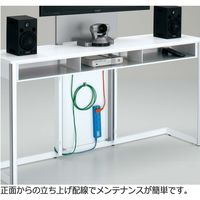 【組立設置込】コクヨ SAシリーズ 壁面AV機器台 幅1600×奥行400×高さ800mm ホワイト/グレインドライトブラウン 1台（直送品）