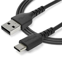 Startech.com 1m USB-A-USB-C ケーブル USB 2.0準拠 ブラック RUSB2AC1MB 1個