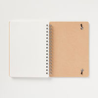 無印良品 上質紙ダブルリングノート・ドット方眼 ベージュ・A6・白・70枚・ゴム留め付き 1セット（5冊組） 82603033 良品計画