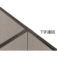 サンテック パーテーション セミオープンパネル コーナーポスト 高さ1503mm用 ブラック PF-JP15B 1個（取寄品）