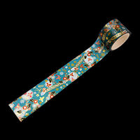 エヒメ紙工 友禅柄マスキングテープ 幅3cm×5m巻 浅葱 EMT-04 1セット(4個)