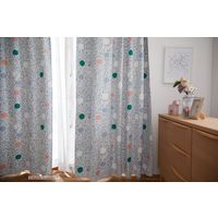 スミノエ 遮光カーテン カラーサークル 100×135cm ブルー 4549781237749 1枚