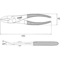 薄型コンビネーションプライヤー（黒金・ベント） 210-190-BG フジ矢（直送品）