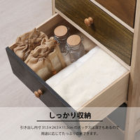 不二貿易 シンクエ2 カラフルチェスト 4段 桐製 幅400×奥行300×高さ670mm 39624 1台（直送品）