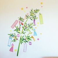 アルファ ウォール&ウインドーステッカー(七夕笹飾り) TC2-4004 1セット（直送品）