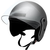 【二輪車・バイク用ヘルメット】アクアドリーム（AquaDream） オープンフェイスヘルメットガンメタ AD-OF200-GM 1個（直送品）