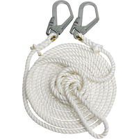 まつうら工業 両端大口径フック付 クレモナS荷揚げ用ロープ 16mmΦ×5m KMS16-5-2HOOK 1本