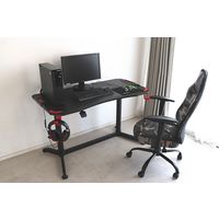 【軒先渡し】東馬 ＰＡＬ(パル) ゲーミングデスク 幅1200×奥行650×高さ715-1115mm ブラック 54671480 1台（直送品）