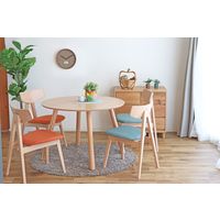 【軒先渡し】東馬 エスカ ラウンドテーブル 幅1000×奥行1000×高さ700mm ナチュラル 54671540 1台（直送品）