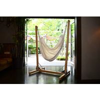 小澤工業 ウッドハンモックチェアスタンドセット/ラテ HHCS5149 1個（直送品）