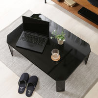 不二貿易 ルーチェ UVローテーブル 幅900×奥行600×高さ320mm ブラック 12848 1台（直送品）