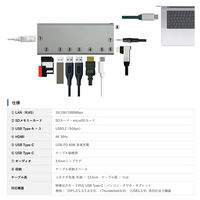 変換アダプタ　マルチドッグ Type-C[オス] → [メス]マルチ Dock Hubアダプタ　VV-UC-DOCKHUB-DO-2 　1個　Vodaview