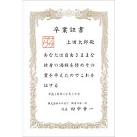 ササガワ ミニOA賞状用紙 はがきサイズ 横書用 10-521 1セット：50枚（10枚×5袋）