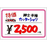 ササガワ ショーカード 大 ピンク枠¥入り 17-5347 1セット(1冊(50枚)×5)