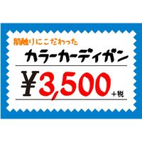 ササガワ ショーカード 大 ブルー枠¥入り 17-5372 1セット(1冊(50枚)×5)