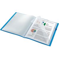 キングジム クリア-ファイル ホルダ-イン 8P A4タテ 水色 6171TWミス 1セット(2冊)