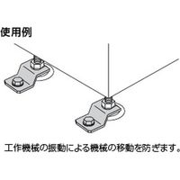 【機構部品・建築金物（キャスター・足回り部品）】シブタニ フットボルト押え金具 EA52S-M16 1個（直送品）