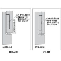 【機構部品・建築金物（丁番・蝶版・ヒンジ）】シブタニ コーナー抜差ヒンジ（自閉式） EFH-A101-1 BK 1個（直送品）